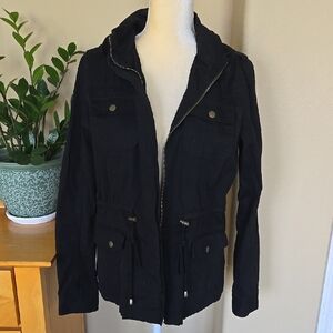 Women's Black Hooded Jacket
